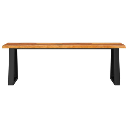 Bench with Live Edge 55.1 In Solid Wood Acacia, vidaXL, 4