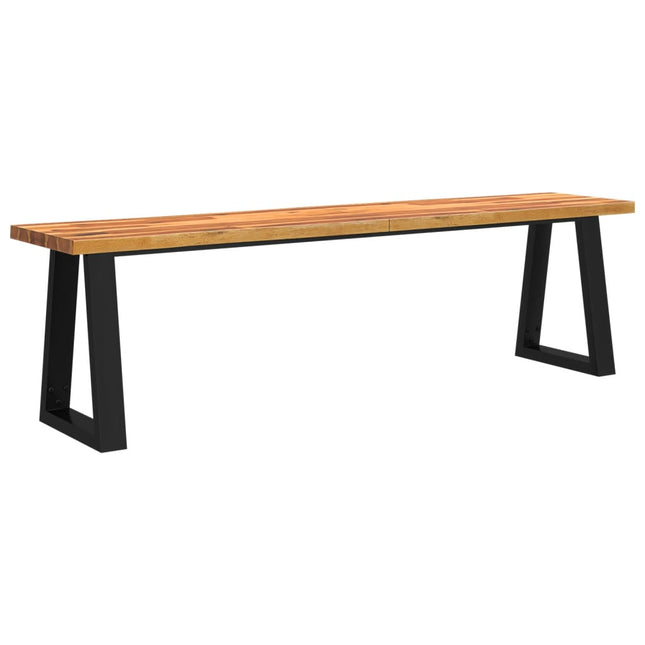 Bench with Live Edge 63 In Solid Wood Acacia, vidaXL, 2