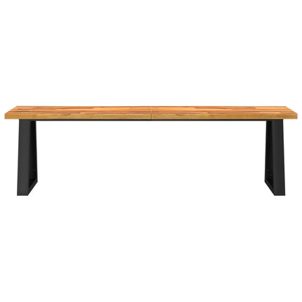 Bench with Live Edge 63 In Solid Wood Acacia, vidaXL, 4