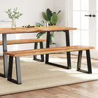 Bench with Live Edge 63 In Solid Wood Acacia, vidaXL, 1