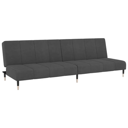 2-Seater Sofa Bed Dark Gray Velvet, vidaXL, 2