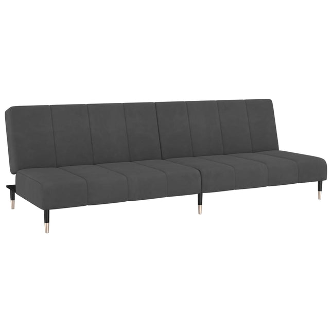 2-Seater Sofa Bed Dark Gray Velvet, vidaXL, 2