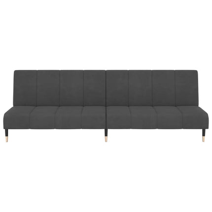 2-Seater Sofa Bed Dark Gray Velvet, vidaXL, 5