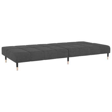 2-Seater Sofa Bed Dark Gray Velvet, vidaXL, 6