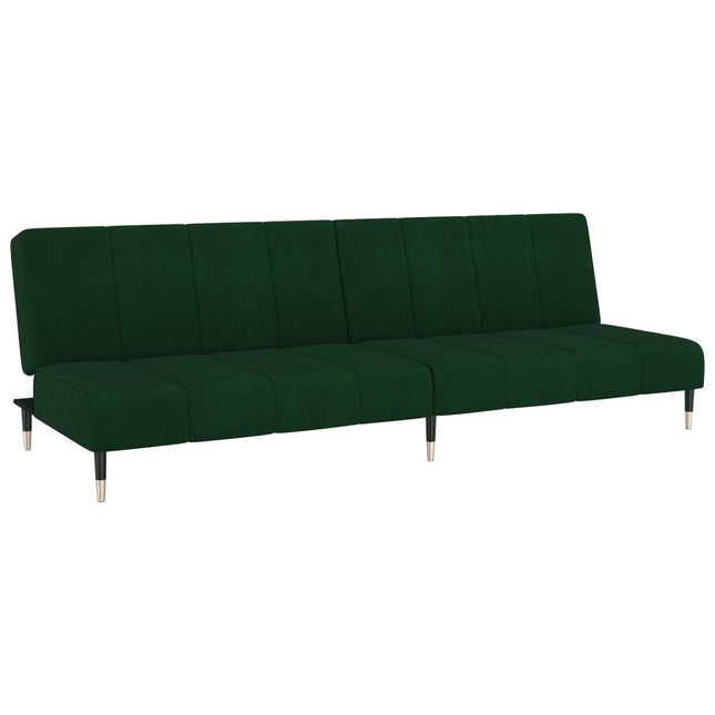 2-Seater Sofa Bed Dark Green Velvet, vidaXL, 2