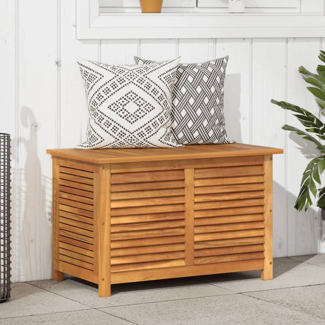 Garden Storage Box with Louver 35.4x19.7x22 In Solid Wood Acacia, vidaXL, 1