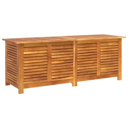 Garden Storage Box with Louver 59.1x19.7x22 In Solid Wood Acacia, vidaXL, 2