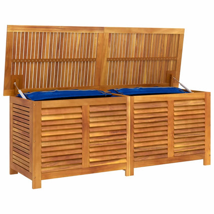 Garden Storage Box with Louver 59.1x19.7x22 In Solid Wood Acacia, vidaXL, 4