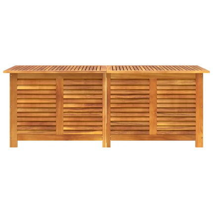 Garden Storage Box with Louver 59.1x19.7x22 In Solid Wood Acacia, vidaXL, 5