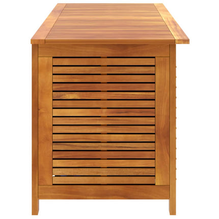 Garden Storage Box with Louver 59.1x19.7x22 In Solid Wood Acacia, vidaXL, 6