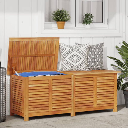 Garden Storage Box with Louver 59.1x19.7x22 In Solid Wood Acacia, vidaXL, 1