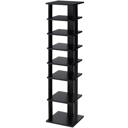 Shoe Rack Practical Free Standing Shelves Storage Shelves, Black, 7-Tier Costway