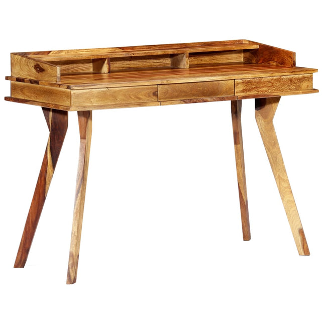 Computer Desk, Writing Desk, 45.3x19.7x33.5 In, Solid Sheesham Wood, vidaXL, 1
