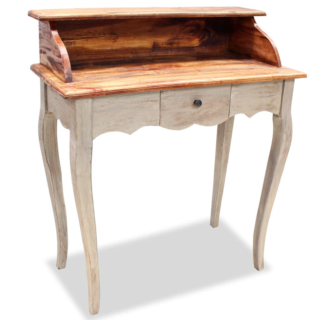 Computer Desk, Writing Desk, Solid Reclaimed Wood, 31.5x15.7x36.2 In, vidaXL, 1