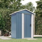 Garden Shed Gray 49.6x38.4x69.7 In Galvanized Steel, vidaXL, 1