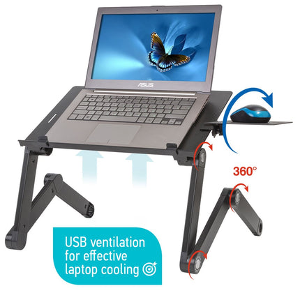 Laptop Stand, Couch Desk, Adjustable Laptop Stand for Bed, Folding Lap Table, WonderWorker Einstein, 3