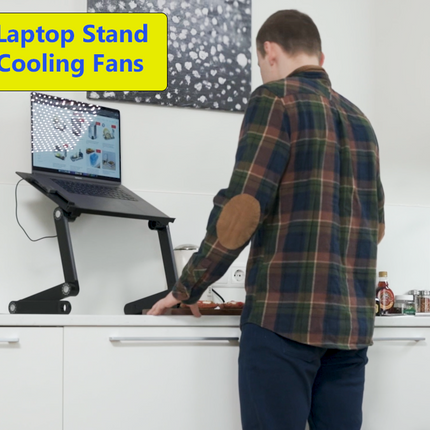 Laptop Stand, Couch Desk, Adjustable Laptop Stand for Bed, Folding Lap Table, WonderWorker Einstein, 6