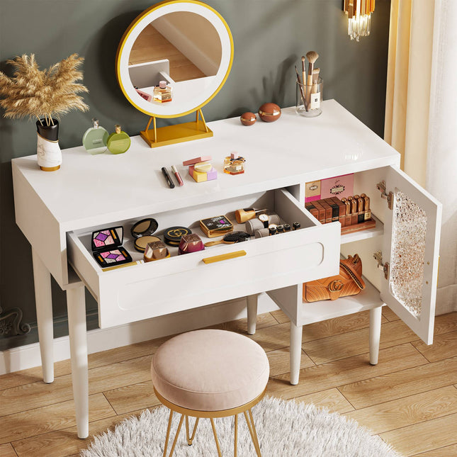 Makeup Vanity Dressing Table with Drawer & Cabinet