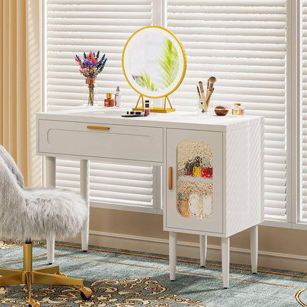 Tribesigns - Makeup Vanity Dressing Table with Drawer