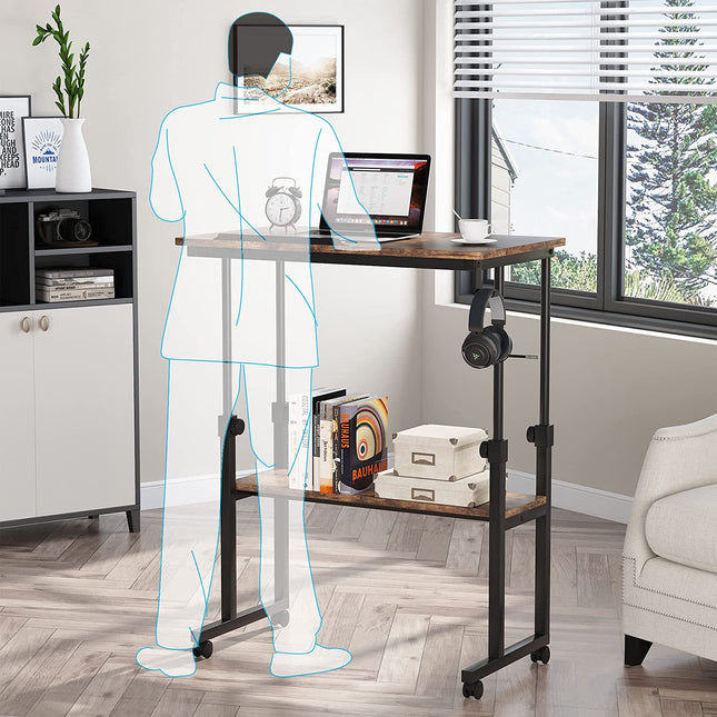 Standing Desk, Stand up desk, Ergonomic Desk, Portable Standing Desk, Height Adjustable Desk, Rolling Desk, Tribesigns, 1