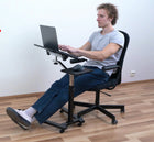 Portable Laptop Desk, with Mouse Pad, Adjustable Height, Laptop Table for Recliner, Rolling Computer Stand, Tatkraft Joy, 1