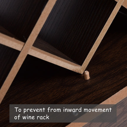 Wall Mount Wine Rack with Glass Holder & Storage Shelf, Walnut, Costway