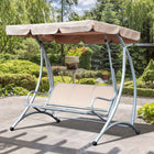 Outdoor Swing Chair Bench with Stand and Adjustable Canopy Porch Swing for Patio Garden, Outsunny, 1