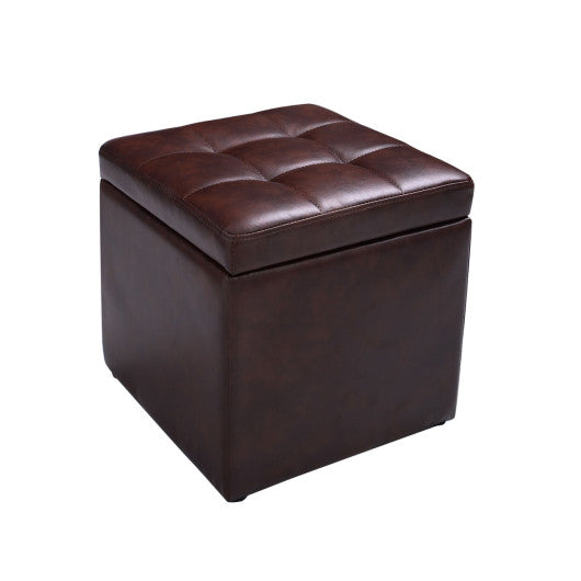 Ottoman Pouffe Storage Box Lounge Seat Footstools, Costway, 1