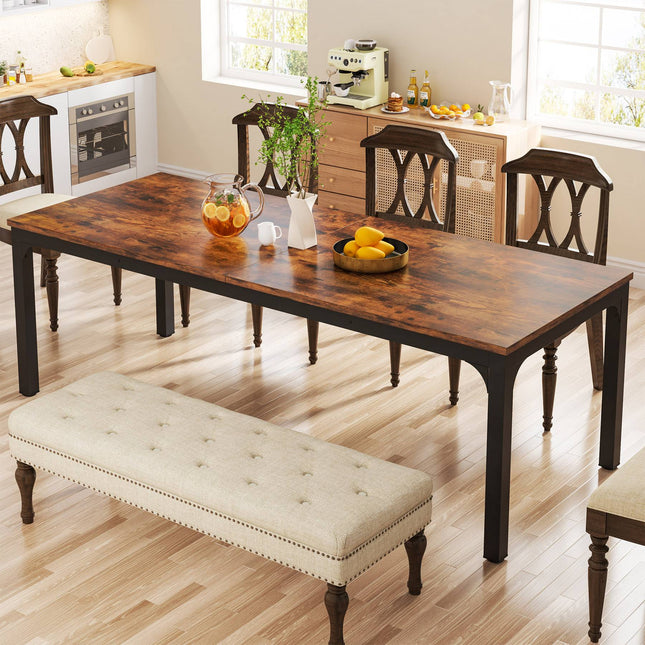 Dining Table, 78 inch Long Rectangular Kitchen Table