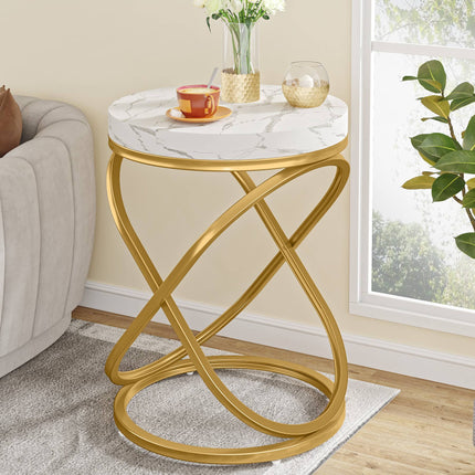 End Table, 26" Tall Round Sofa Side Table