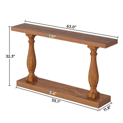 Tribesigns Console Table, 63" Entryway Sofa Table with Solid Wood Legs Tribesigns, 7