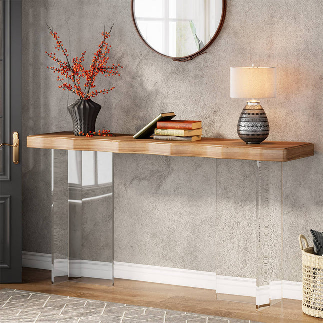 Tribesigns Console Table, 47-Inch Sofa Entryway Table with Acrylic Legs Tribesigns