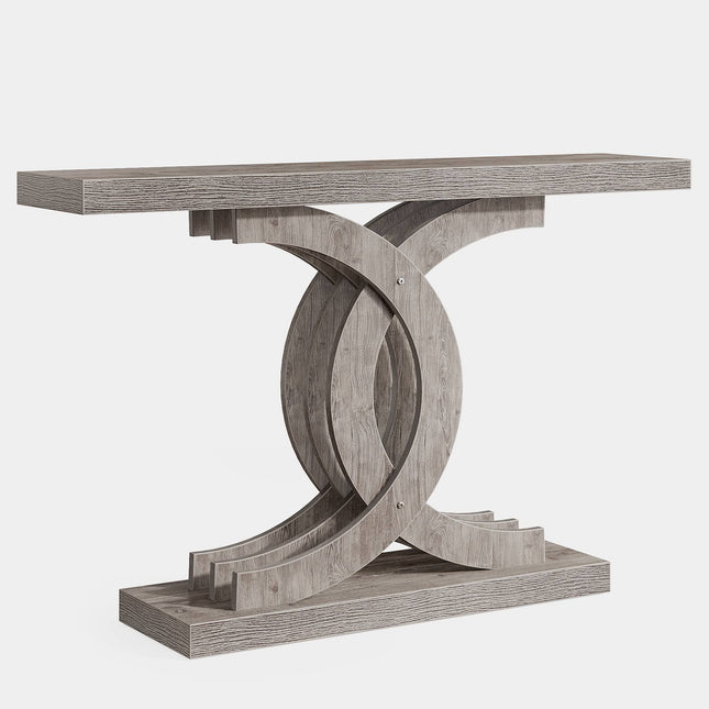 Tribesigns - Console Table, 39-Inch Farmhouse Entryway Table with Geometric Base