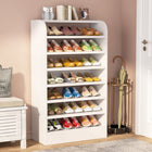 Shoe Cabinet, 8-Tier Shoe Shelf Shoes Rack Organizer, White