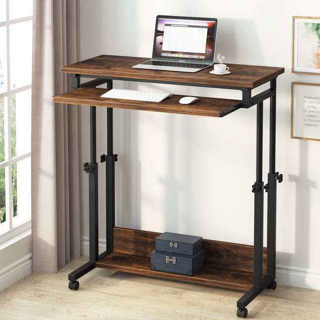 Computer Desk, Portable Computer Desk, Height Adjustable Desk, Rolling Standing Desk Portable Desk, Tribesigns