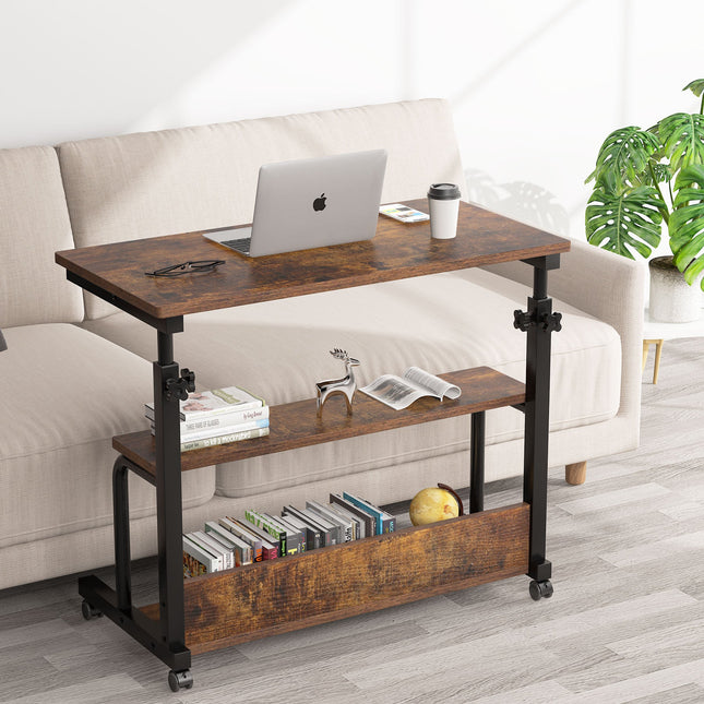 Portable Side Table for Laptop, C Shaped Table, Tribesigns