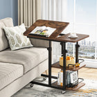 C Table, Mobile Side End Table with Tiltable Table Top