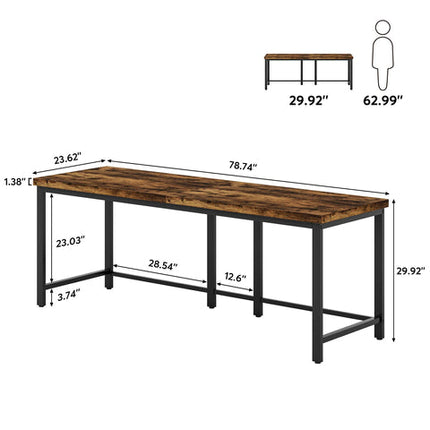 Two Person Desk, 2 Person Desk, 78.7" Double Computer Desk Study Writing Table. Free shipping in the USA, Tribesigns, 7