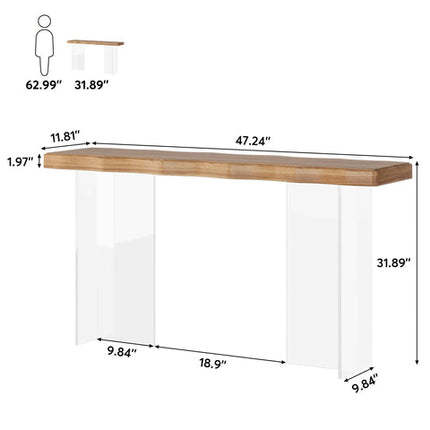 Tribesigns Console Table, 47-Inch Sofa Entryway Table with Acrylic Legs Tribesigns, 7