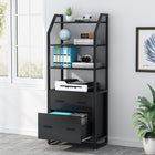 Tribesigns File Cabinet, 2 Drawer Vertical Filing Cabinet with Bookshelf Tribesigns
