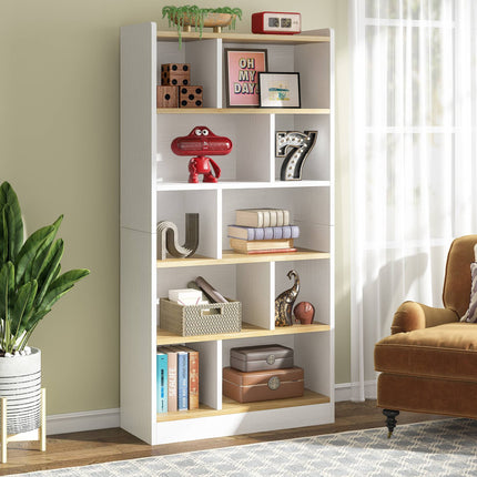Bookshelf, 10 Cube Bookcase Freestanding Display Cabinet