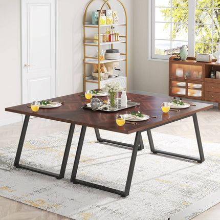 Tribesigns Dining Table, 63-Inch Rectangle Farmhouse Kitchen Dinner Table for 6 Tribesigns, 6