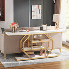 Console Table, 70.9 inch Sofa Table, 4 Tier Shelves