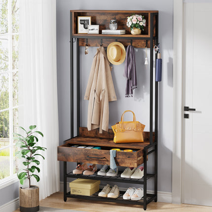 Coat Rack Shoe Bench