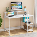 Computer Desk, Industrial Writing Desk with Shelves for Study