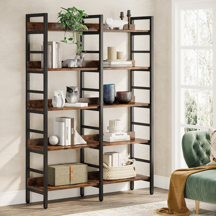 Bookshelf, Double Wide 5-Tier Bookcase