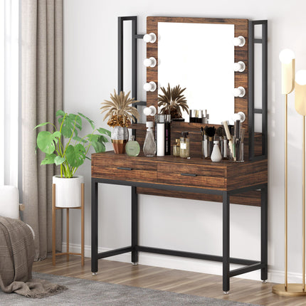 Tribesigns - Makeup Vanity, Dressing Table with 8 LED