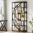 Bookshelf, Industrial Bookcase with 8 Storage Shelf