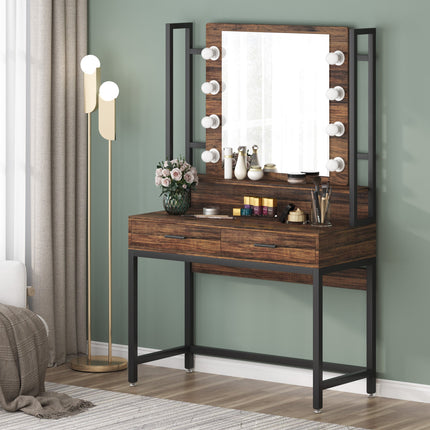 Makeup Vanity, Dressing Table with 8 LED and Drawers