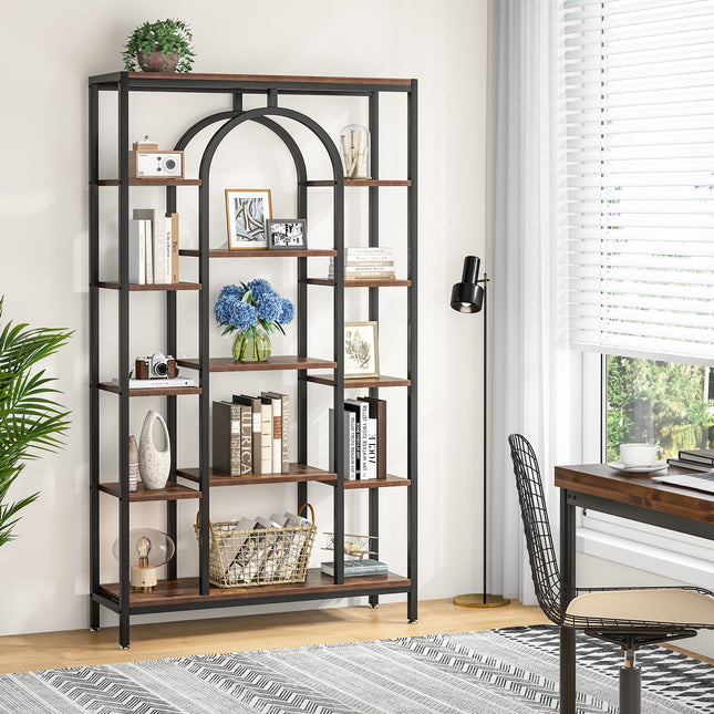 Tribesigns Bookshelf, 70.9-Inch Etagere Bookcase Open Display Shelf Tribesigns